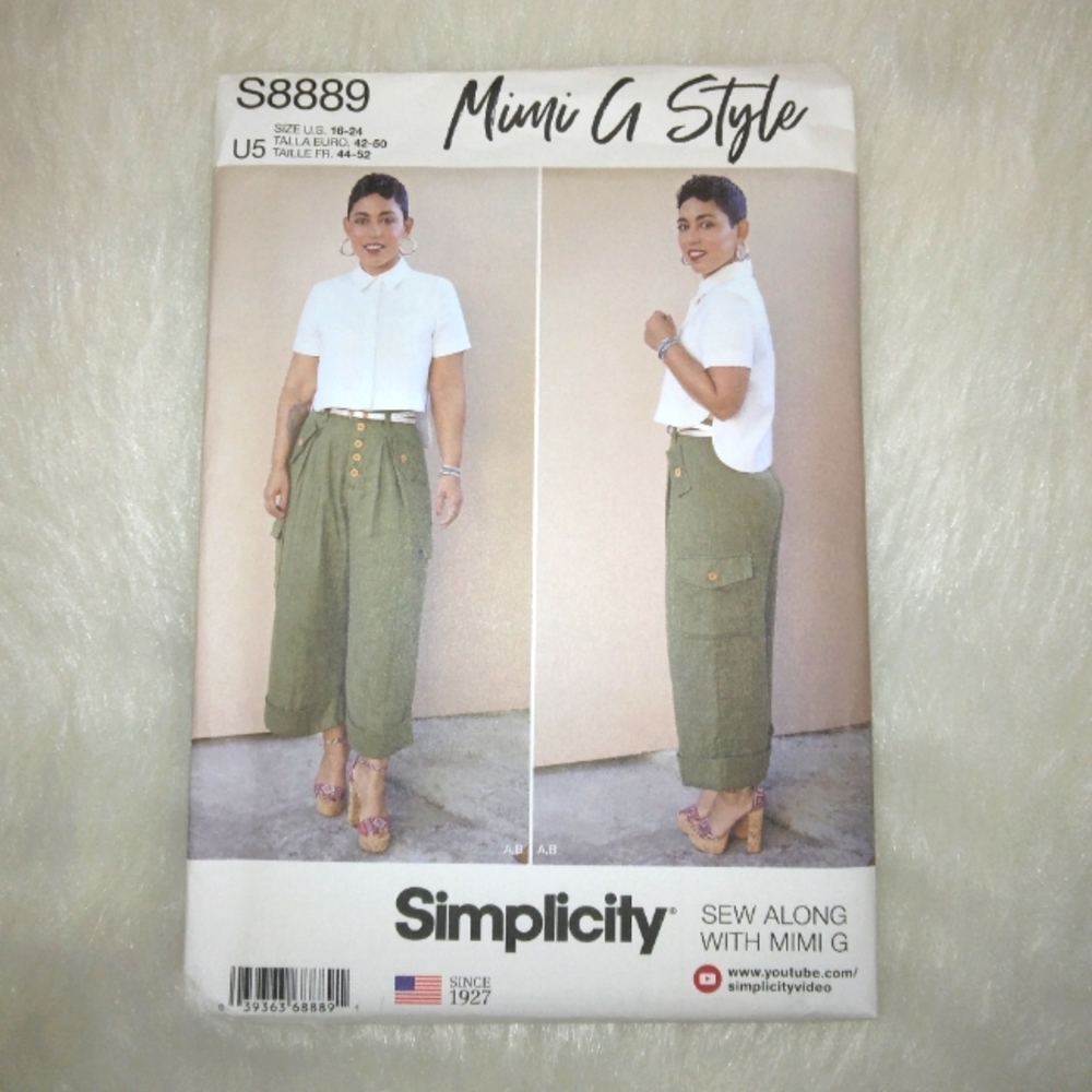 Simplicity S8889 Wide Leg Pant & Shirt, Miami G Style, size 16-24